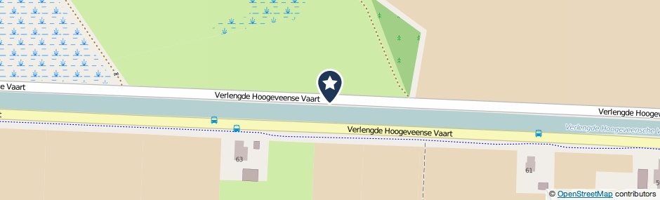 Kaartweergave Verl Hoogeveense Vaart in Zwinderen